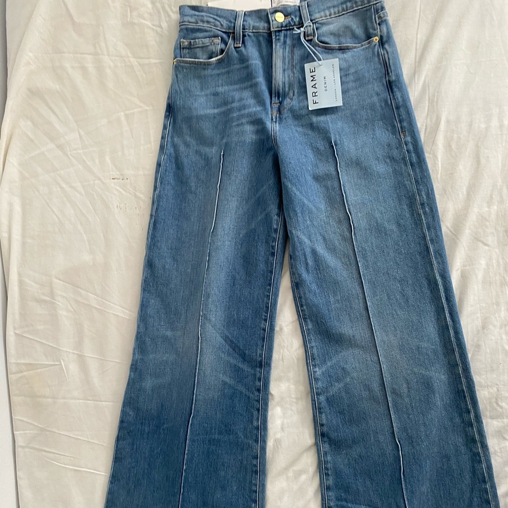 NWOT Frame Denim le palazzo high rise wide leg